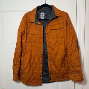 Moosejaw Jacket Mens Orange Quilted Insulated Shirt Shacket Outdoor Size Medium